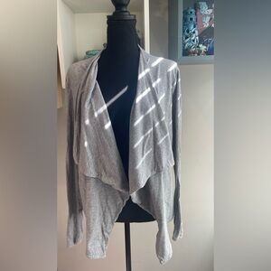 J Crew Grey Waterfall Stretchy Cardigan‎
